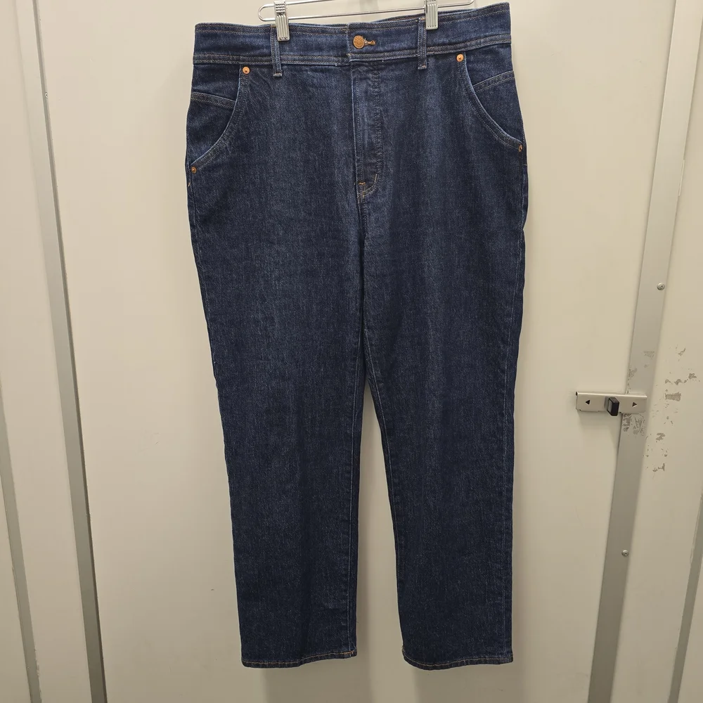 Madewell Perfect Vintage Straight Jeans Size 31 Dark Wash Hemp Blend Premium - Picture 5 of 9